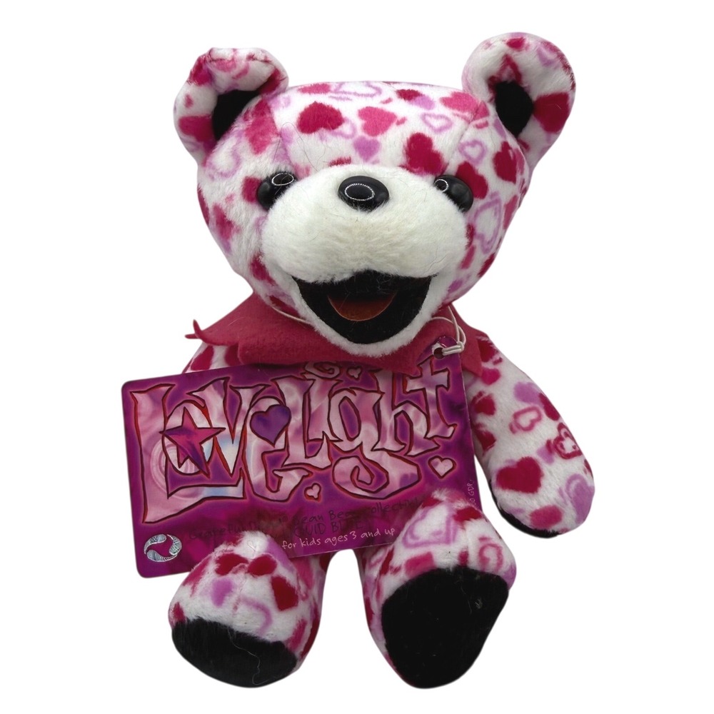 Liquid Blue VTG Grateful Dead Lovelight Bean Bear Pink Heart Psychedelic Hippie